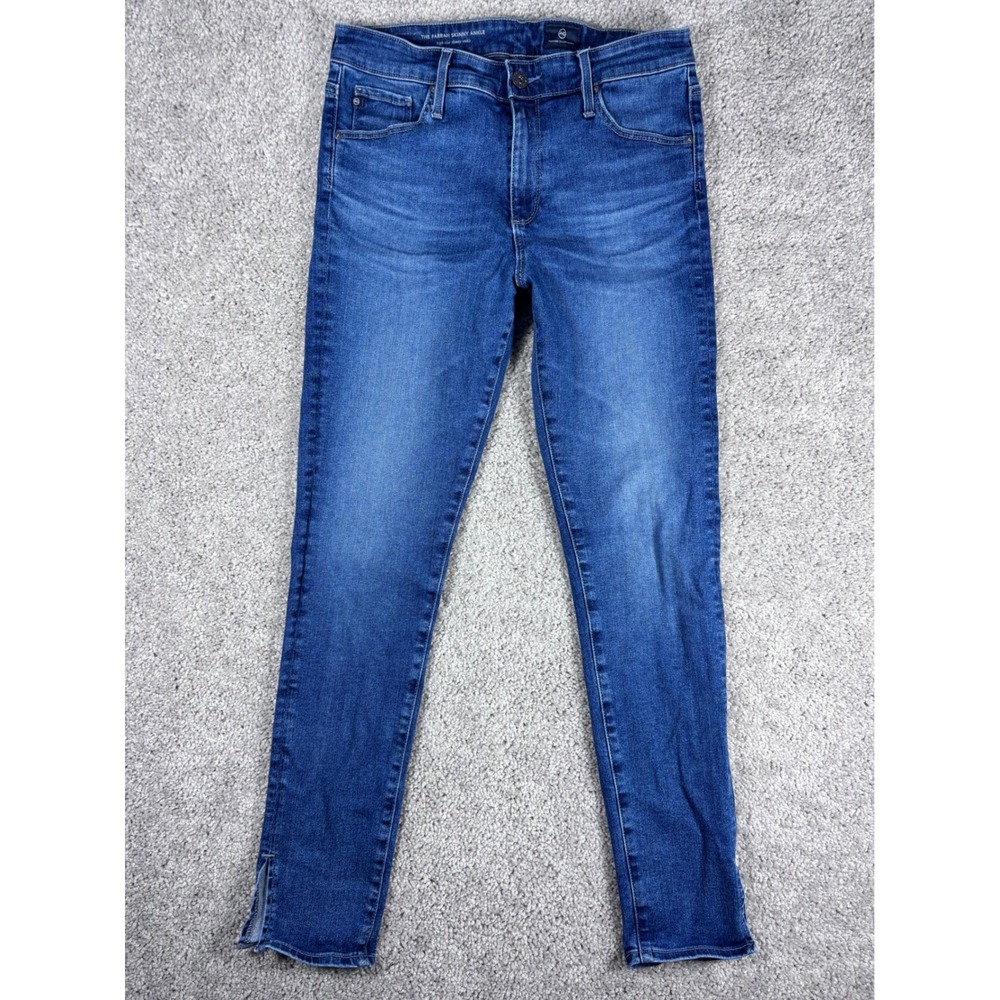 AG Jeans The Farrah Skinny Ankle High Rise Dark Wash Women's Size 28R